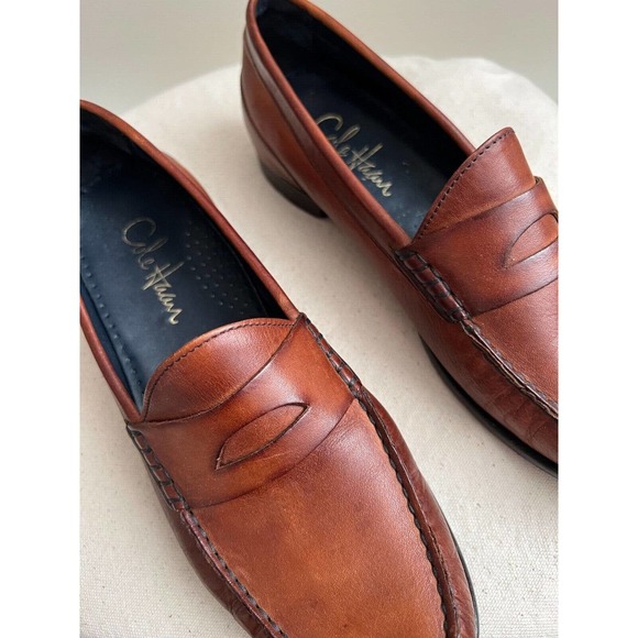 Cole Haan brown leather penny loafers shoes women’s 6 1/2 - Picture 2 of 5